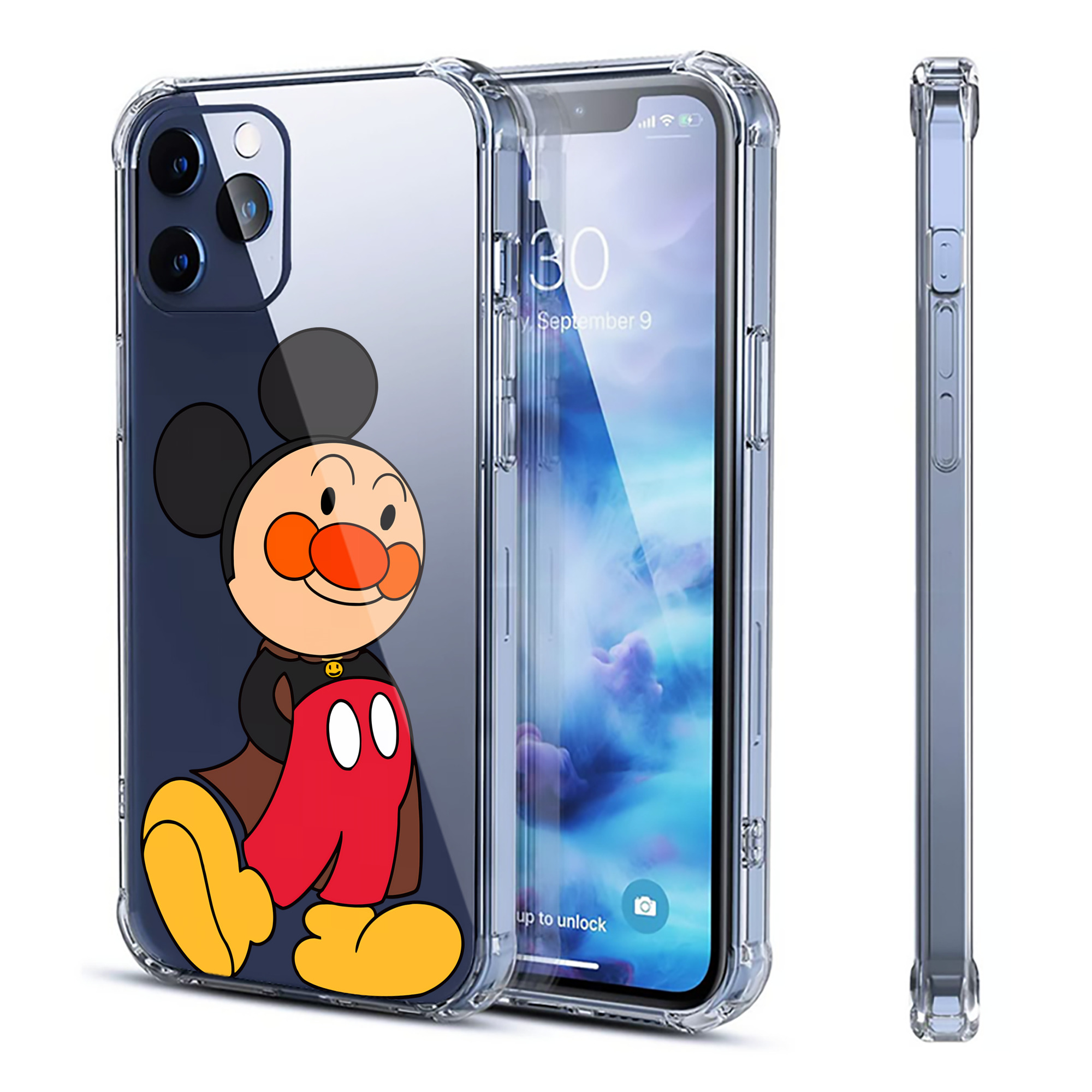 （画像用） アンパンマン Anpanman 【iPhone 12シリーズ対応】透明スマホケース（クリアソフトケース）